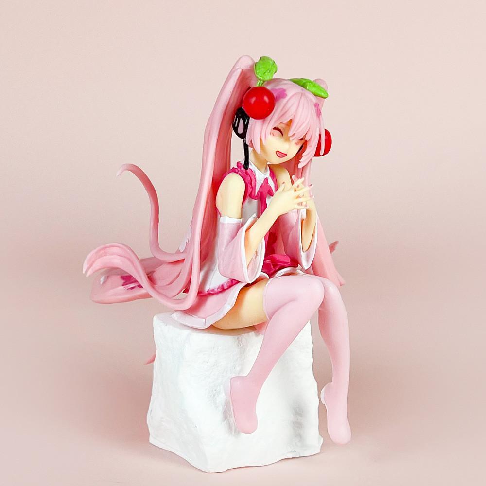 Sitting Hatsune Posture Model Ornament With Theme For Gifts Teens