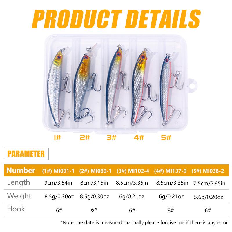 Hengjia Floating Minnow Lure Set - Long Cast & Micro Minnow Collection