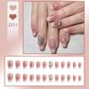 Handmade Blush Gradient Square Diamond Press-On Nails - Nude Whitening Nail Tips