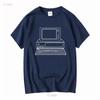 A1 Vintage 80s IBM Personal Computers On Campus T Shirt Adult XL Blue Mens long or short sleeves vintage Washed graphic