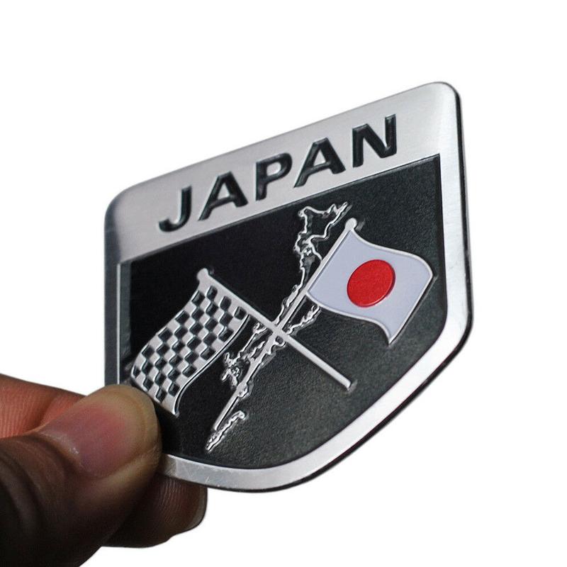 Japan Japanische Flagge Schild Emblem Metallabzeichen Auto LKW Motorrad Aufkleber Auto Auto Zubehör Dekoration Universal
