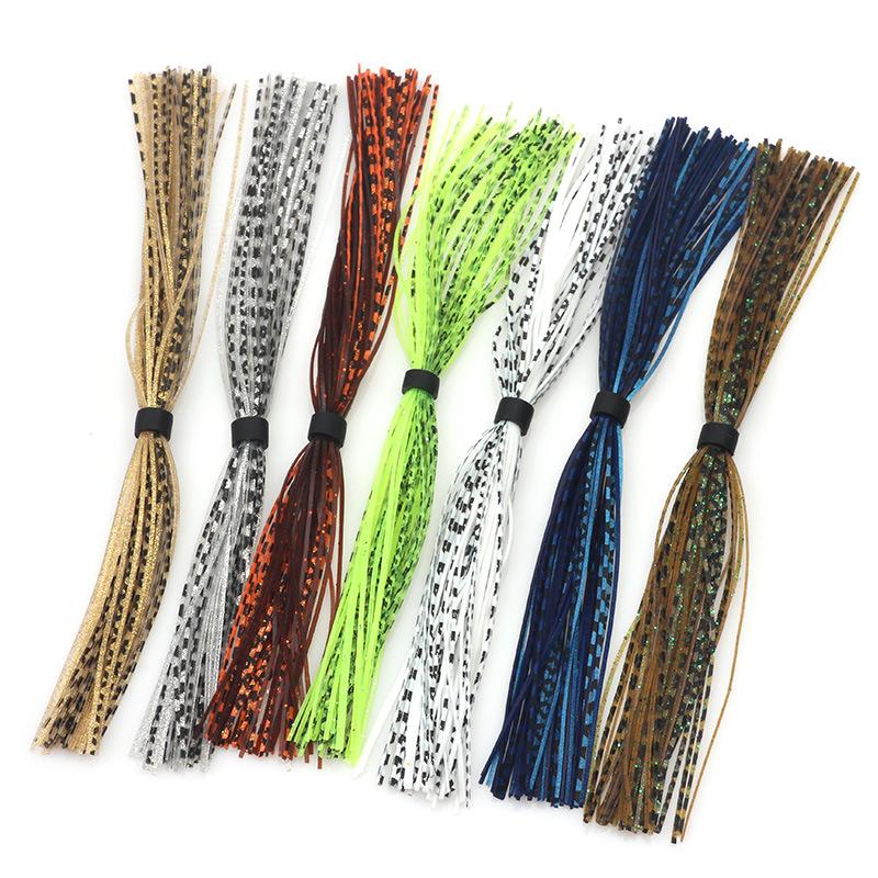 Silicone Skirts Fly Tying Material for Spinnerbait Long Tail Jig Lures Custom Fishing Bait Accessory