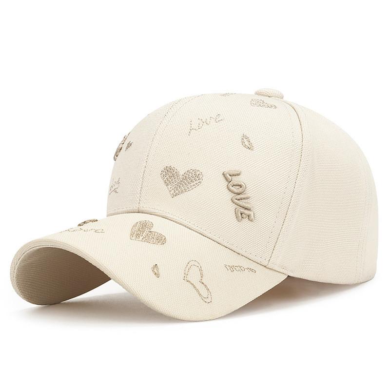 Love Heart Cap For Women With Breathable Polyester Material Sun Protection Casual Summer Hat