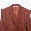 2026 Spring New Product European and American Cross-border Women's Clothing Street Fashion Casual Lace-up Wide Shoulder Blazer W03 7059