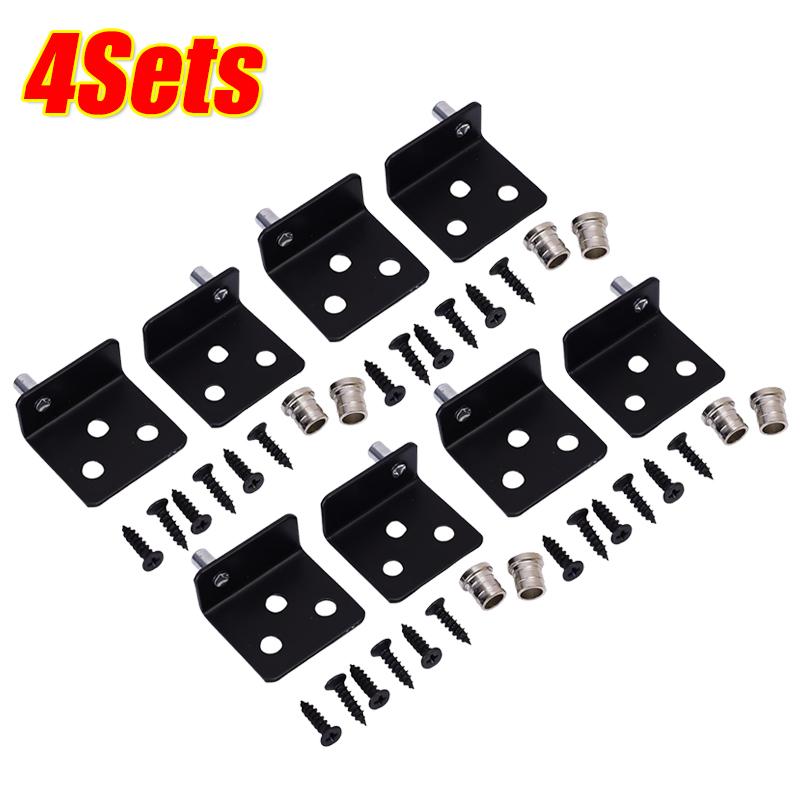 4/1Set Stainless Steel Cabinet Door Pivot Hinges Heavy Duty Concealed Door Hinges For Furniture Cabinet Wood Frame Hardware Tool