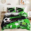 Fußball Bettwäsche Set, Weiche Bettbezüge, Sportliche Bettdecke & Heimdekoration, Perfektes Geschenk für Einzel-/Doppel-/Queen-/King-Size Betten