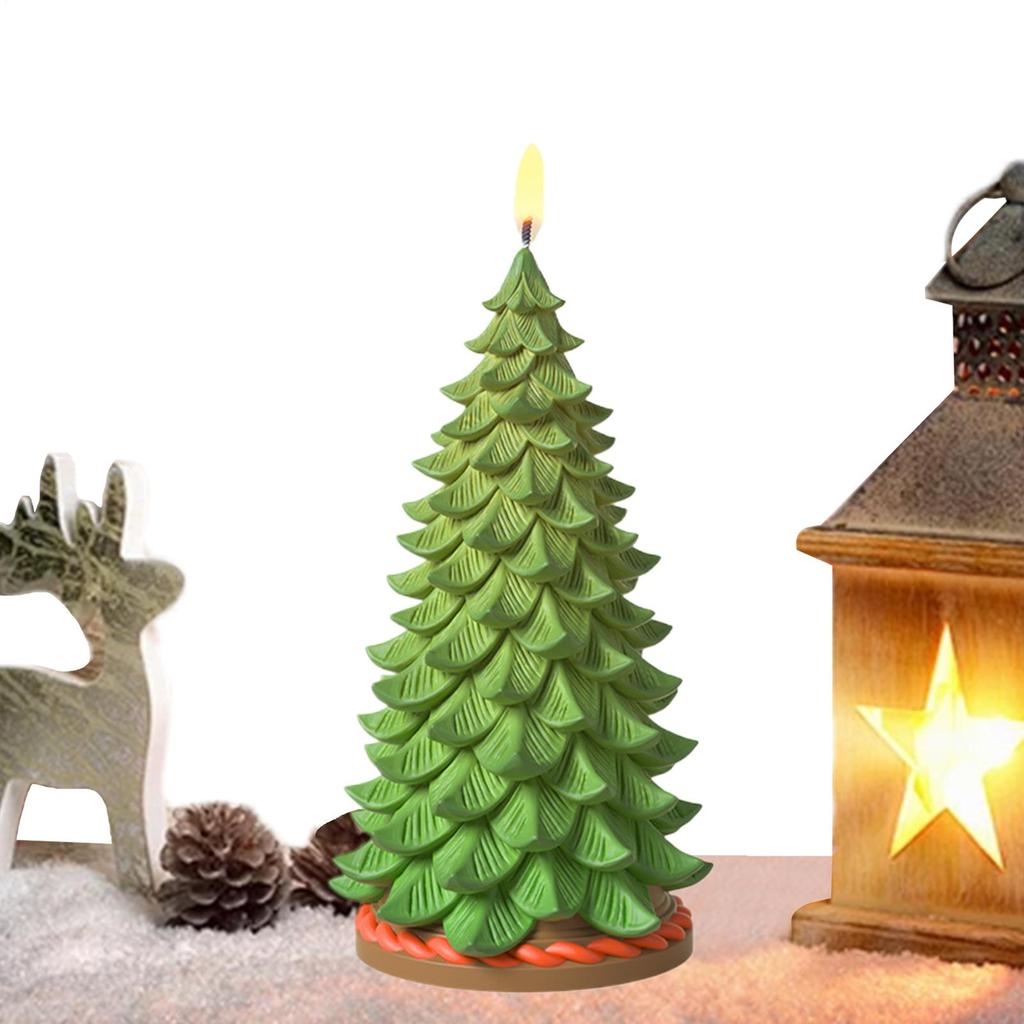 Christmas Tree Aromatherapy Candle Mold DIY Christmas Tree Decoration Ornament Crafting Tools Christmas Tree Candle Gypsum Mold