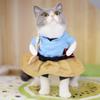 Polyester Funny Samurai Upright Pet Costume Halloween Party Cosplay Clothes Dress Up for Dog