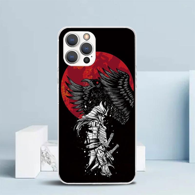 Japanese Dark Dragon Tattoo Phone Case For IPhone 16 17 Air 16E 15 14 Plus 13 Mini 12 11 Pro Max 7 8 + SE 2020 Soft TPU Back Cov