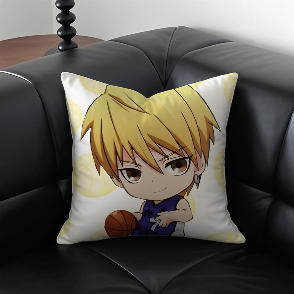 ANIME KKuroko no Basuke Cushion Cover Pillow Case Antidustmite Invisible zipper silky plush cushion