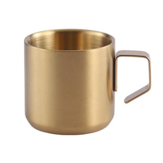 Tazza per acqua da 150/280 ml con manico Tazza da birra per caffè in acciaio inossidabile a doppio strato con manico Strumenti per bicchieri