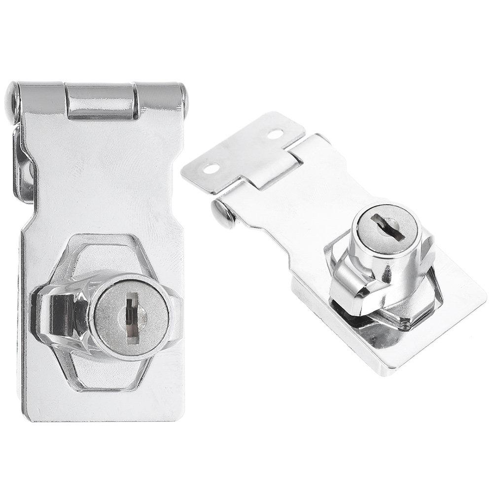 2Pcs Metal Drawer Locks Cabinet Safety Lock Household File Cabinet Display Case Showcase Lock for Security Glass Door Locks