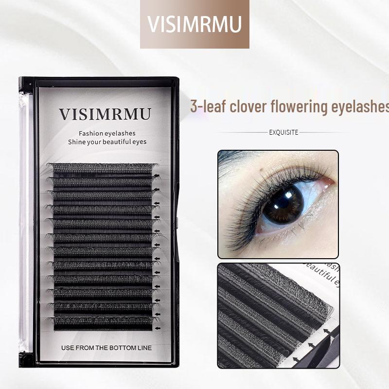 Natural Thick YY Eyelash Extensions - Large Capacity, Non-Scattered, Three-Leaf/Four-Leaf Design
