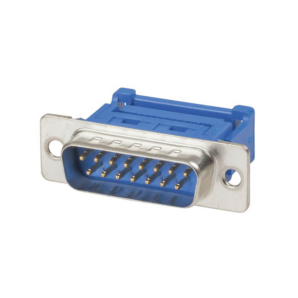 Connecteur IDC mâle pour montage sur ligne avec coques arrière (DB15)