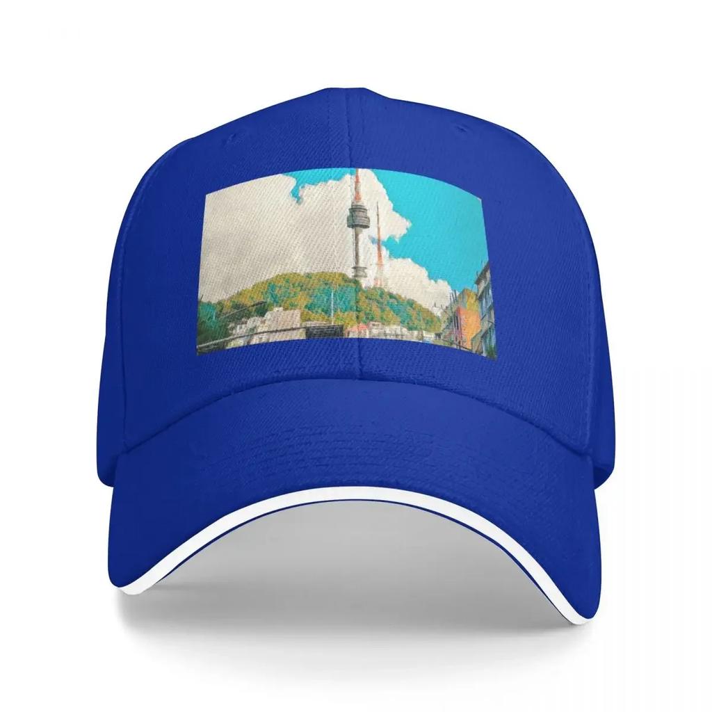 Seoul City Streets Baseball Cap Vintage Fishing Hat Beach Hat Black For Women  Unisexs