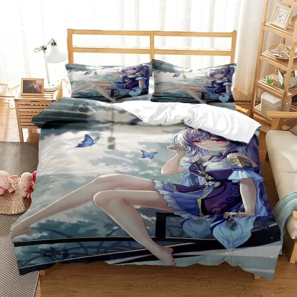 Genshin Impact Digital Print Polyester Bedding Sets Child Kids Covers Boys Bed Set For Teens Bedding Set