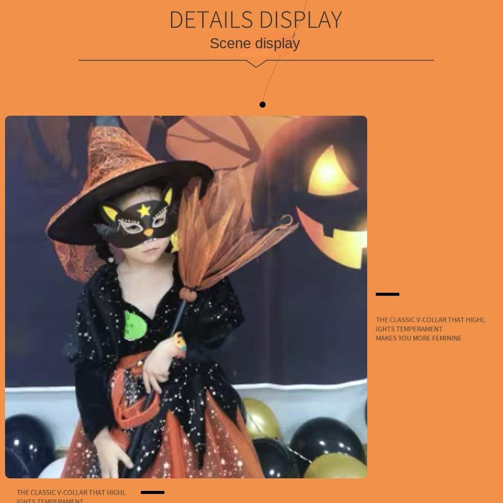 Colorful Kids Cosplay Flying Cosplay Costume Accessories Broomstick Props Witch Broom Party
