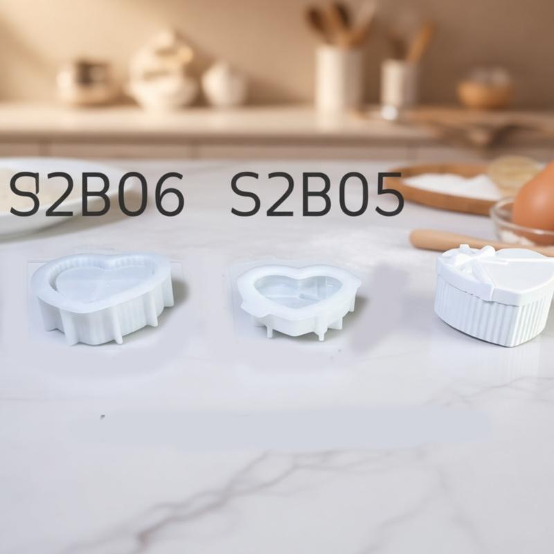 Heart Shape Silicone Mold Storage Box Moulds for Candle Cups and Decorative Storage Jars for Crafting and Gifting