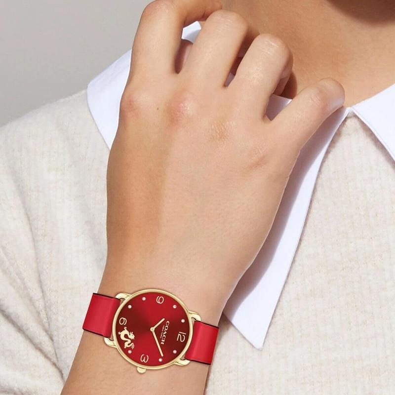 Coach Elliot Lunar New Year Quartz Red Dial Women's Watch