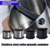 Quiet Coffee Grounds Bin Nonslip Bottom And Rubber Coated Bar For Espressos Machine Maintenance In Cafes