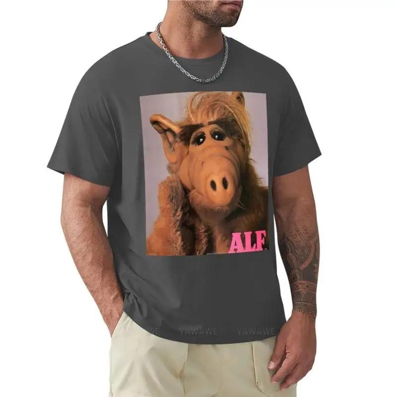 mens tshirts cotton teeshirt ALF TShirt korean fashion Blouse crew neck t shirts workout shirts for men