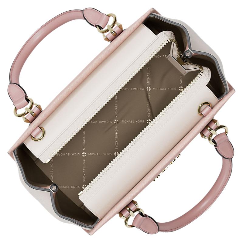 MICHAEL KORS MARILYN brand logo classic one-shoulder cross-body cowhide handbag small size women's pink