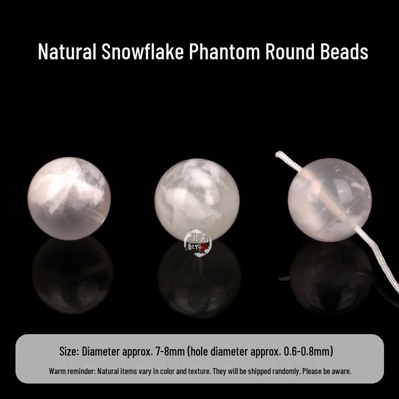 Multicolored Natural Snowflake Crystal Beads for DIY Handmade Bracelets