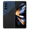 3K Twill Carbon Fiber Phone Case for Galaxy Z Fold 4 Camera Big Hole Crater Aramid Fiber  Flip 4 Phone Case