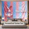Custom Name Text Tapestry Crystal Palace Personalized Polyester Wall Tapestry For Bedroom And Room