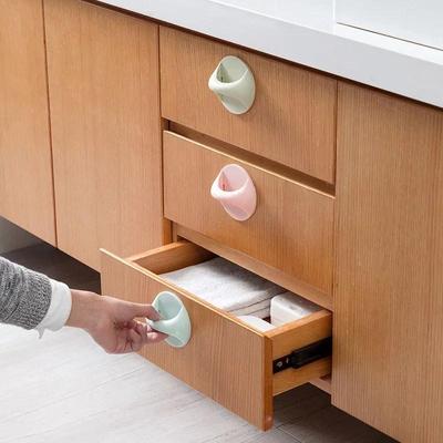1 Pack Solid Color Household Door and Window Handles and Knobs Simple Sticky Small Handle Safety and Convenience Home Items