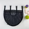 Large-Capacity Bathroom Storage Bag with Hooks Leak-Proof Mesh Bath Holder Quick Release Self-adhesive Bathtub Net