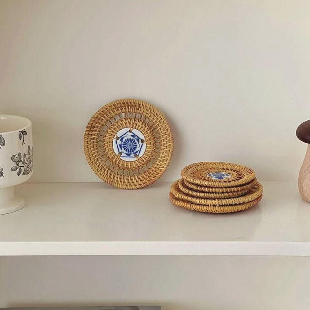 Handmade Teacup Mat Heat Insulation Drink Cup Mat Multipurpose Placemat  Bar