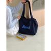 New letter printing bag women's large-capacity nylon shoulder bag casual versatile portable drawstring tote bag