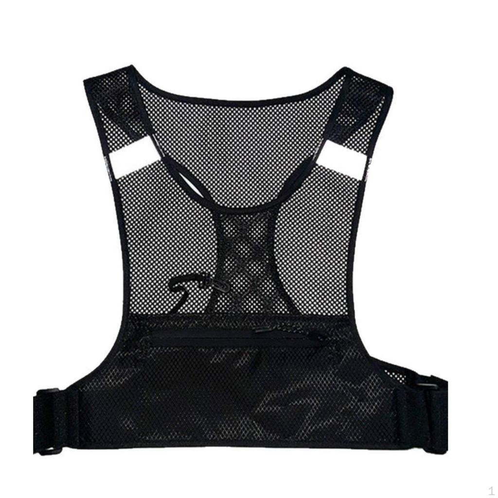 Running Chest Bag Phone Holder WaterResistant Pocket Reflective Vest Customizable Fit