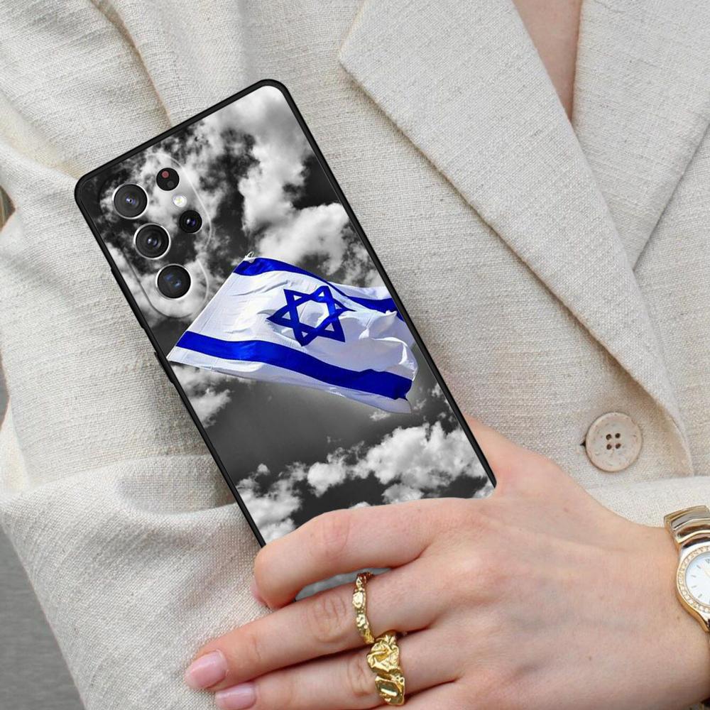 I=srael Flag in Finger SOFT Cell Phone Case for Samsung Galaxy S26 Ultra S25 S24 S23 S22 S21 S20 Note10 Cover