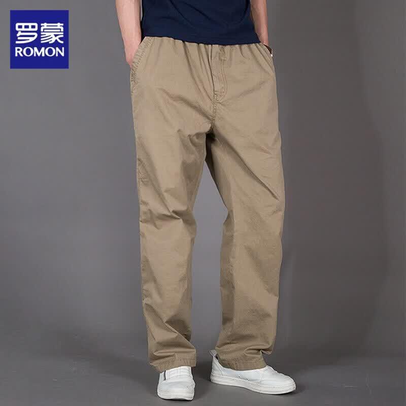 ROMON Men's Loose Fit Straight Leg Casual Sport Pants
