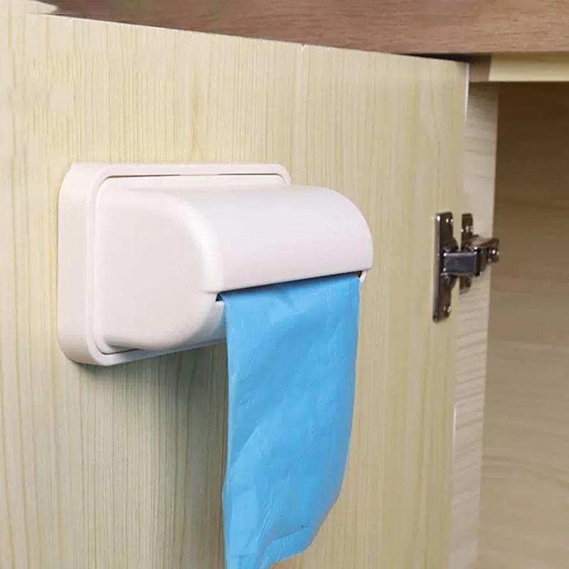 Wall Mount Trash Bags Storage Box Garbage Bag Dispenser for Kitchen Bathroom Plastic Bags Container Organizer Grocery Bag Holder