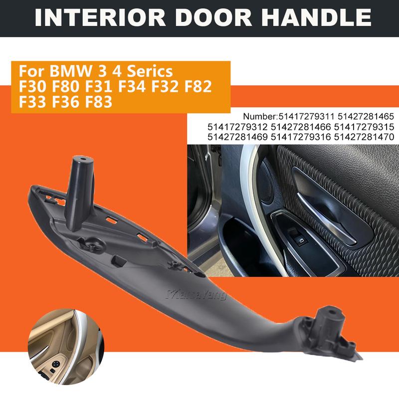 2PCS/4PCS Set Car Interior Door Pull Handle Ide Panel Trim For BMW 3 4 Series F30 F80 M3 F31 F32 F33 F34 F35 F36 51417279312