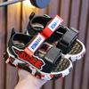 Boys Summer Non-slip Soft Bottom Sandals Middle and Small Children Handsome Velcro Beach Sandals