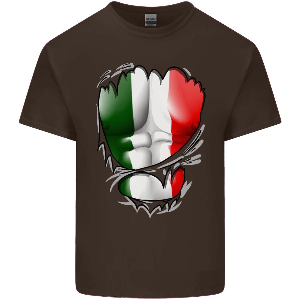 Gym Italian Flag Ripped Muscles Italy Unisexs Light Cotton TShirt