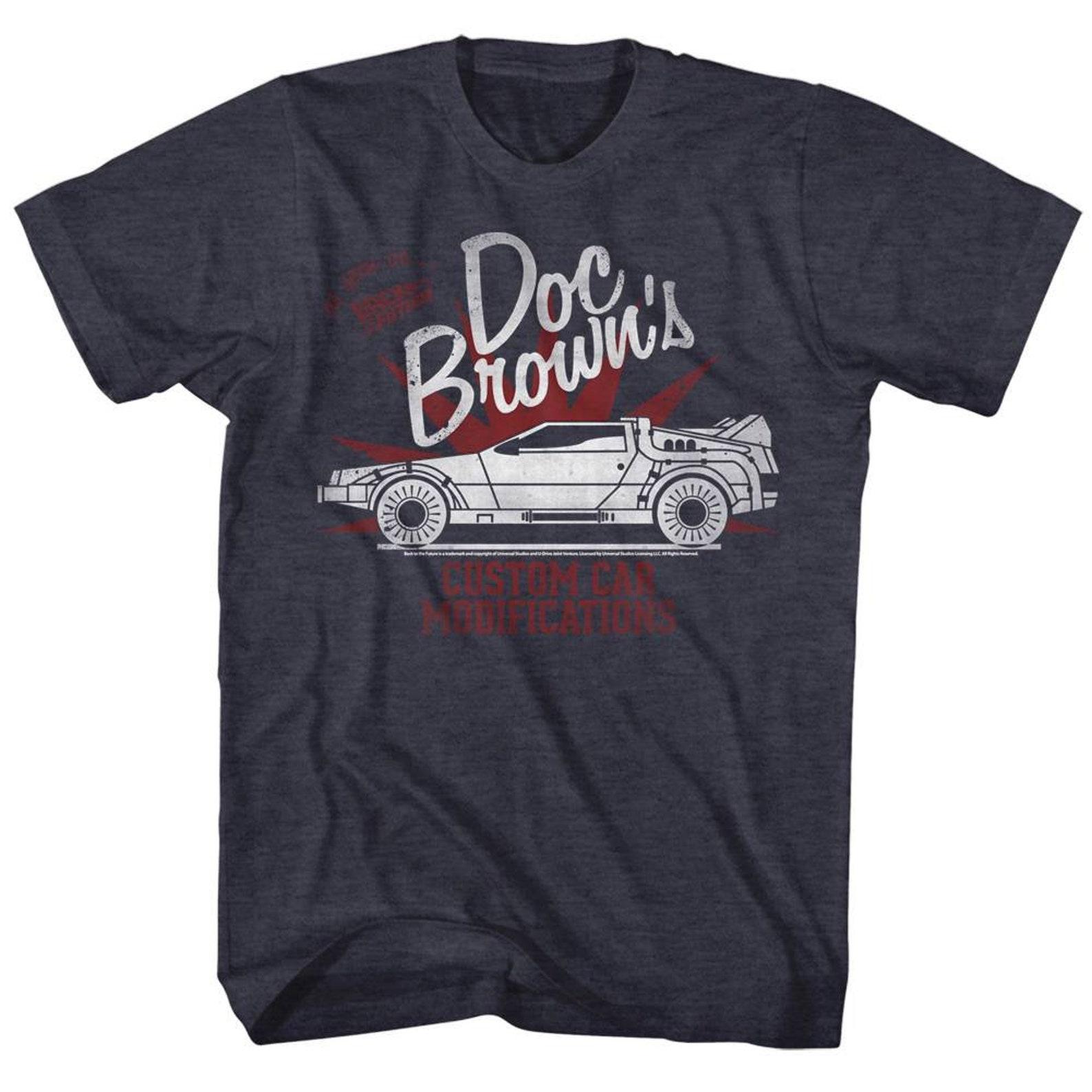 Back to the Future Doc Brown s Blue Adult T-Shirt L