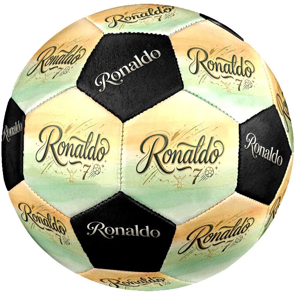 Ronaldo's Legendary Journey Size 5 Soccer Ball Machine-Stitched Indoor/Outdoor Training and Matches Perfect Commemorative Gift for Soccer Lovers