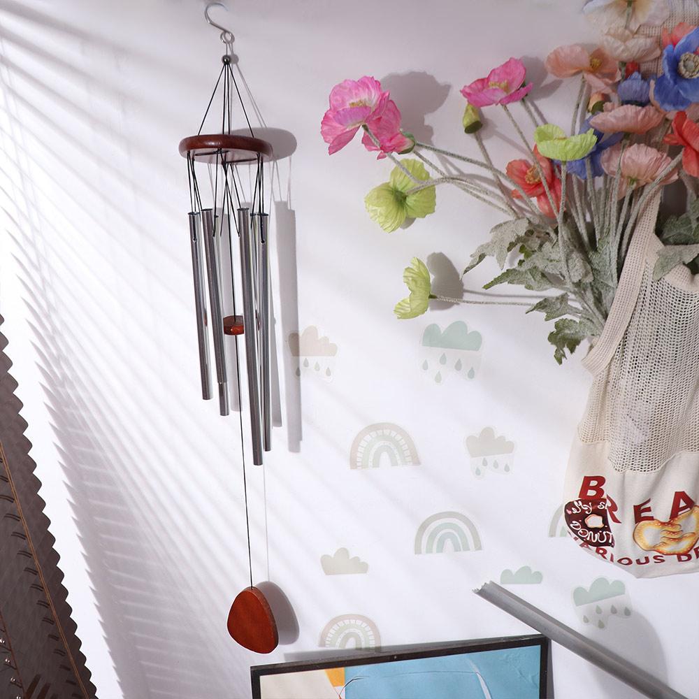 6 Tubes Serenity Wind Bell Large Wind Bell Pendant Wall Hanging Bells  Yard Balcony Porch
