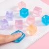 Transparent Squeeze Toy Square Ice Cube/Cat Paw Squeeze Ball Sensory Toy Small Stress