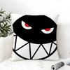 Pillow Case Cotton Linen Fabric Square Zipper Pillowcase Home Decorative Living Room Cartoon Expressions Of Angry Eyes 3