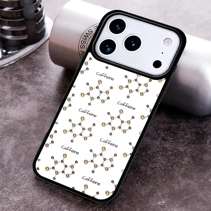 Science Chemistry Caffeine Phone Case For iPhone 17,16e,15,14,13,12,11,Mini,Pro,MAX Soft Silicone Cover