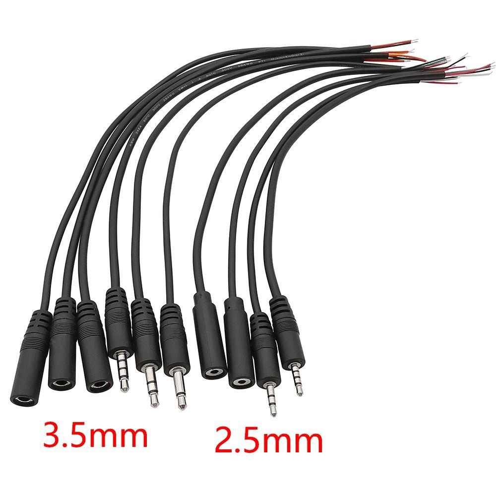 1Pcs 2.5mm/3.5mm Audio Plug Jack 30cm Length DIY Audio Extension Wire  AUX Extension