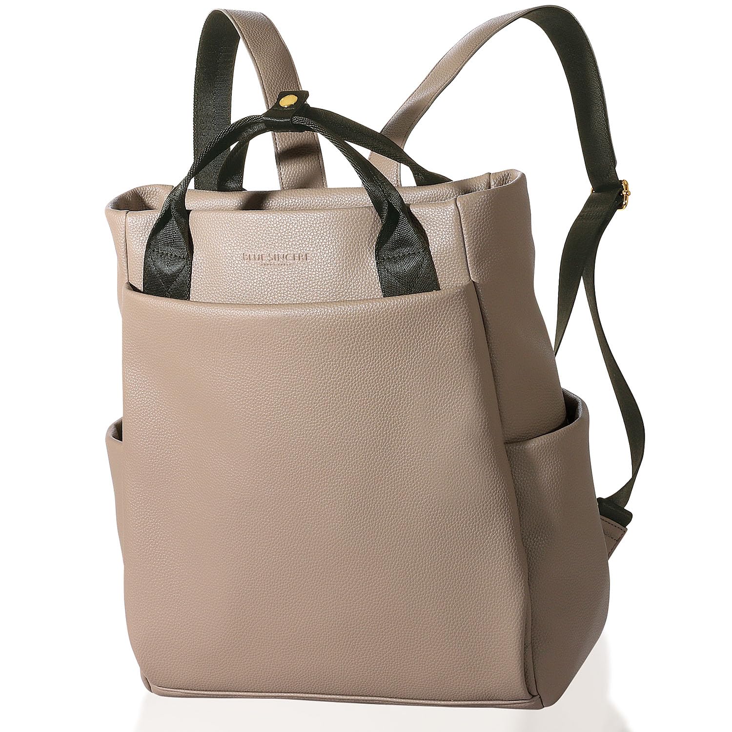 

A4 Fits Large or Diaper Perfect for or Any Made with Sustainable Leather LR1 [BLUE SINCERE] Women s Backpack, Compatible, 14-inch Laptops, Capacity,