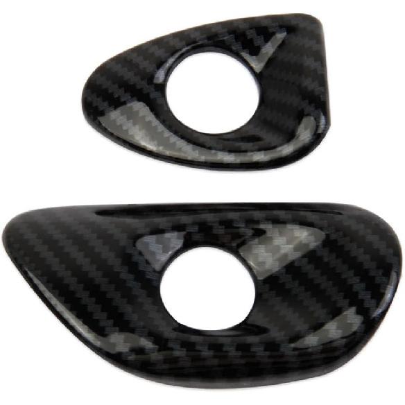 Carbon Fiber Style Interior Door Handle Button Trims Cover Accessoriess for 2005-2013 Chevy Corvette C6