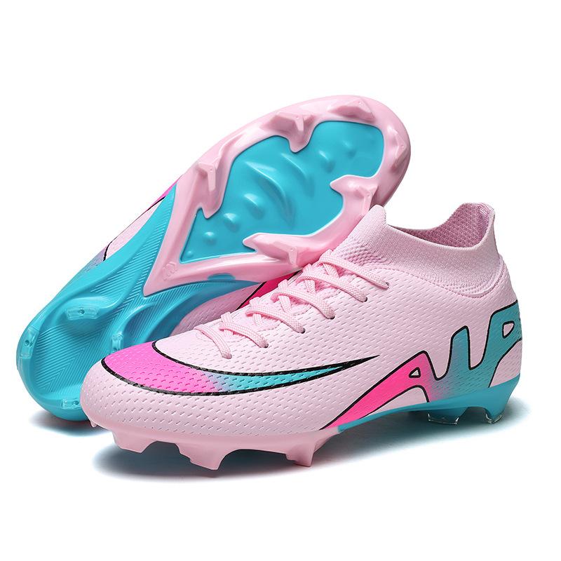 High-Top New Men'S And Women'S Artificial Grass Non-Slip And Wear-Resistant Long Nails Training Game Football Shoes